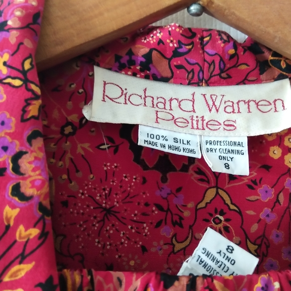 Women's vintage 2 piece silk dress - Picture 2 of 7